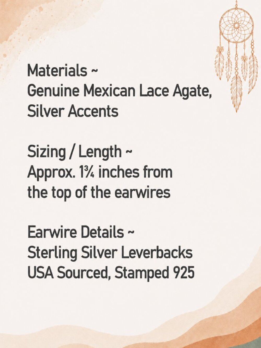 Crazy Lace Agate Earrings With Sterling Silver Leverback Earwires - Picture 2 of 9